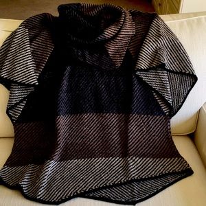 Winter sweater poncho